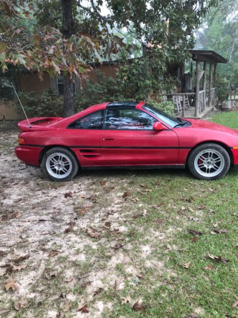 1991 Red Toyota MR2 Convertible