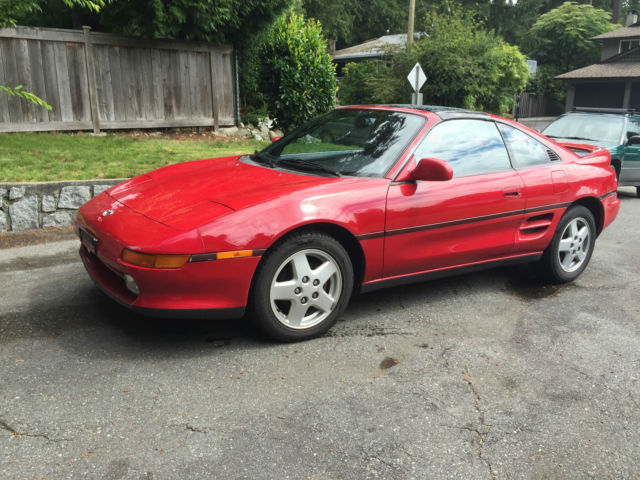 1991 Red Toyota MR2 Coupe