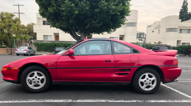 1991 Cremson Red Toyota MR2 2 Dr Coupe with T Top
