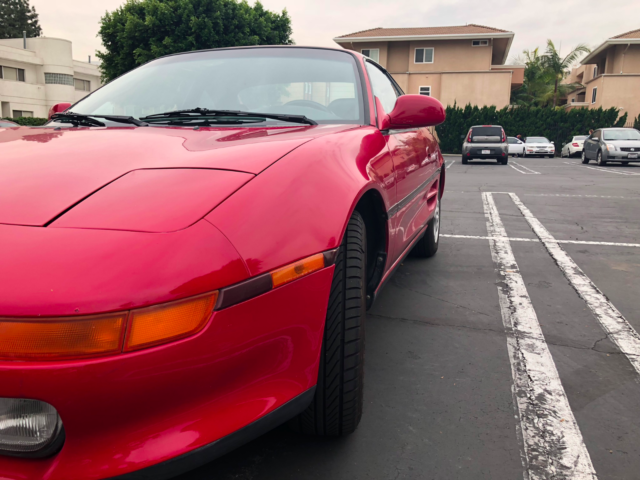 1991 Cremson Red Toyota MR2 2 Dr Coupe with T Top