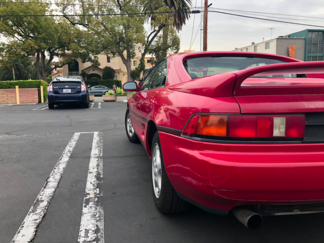 1991 Cremson Red Toyota MR2 2 Dr Coupe with T Top