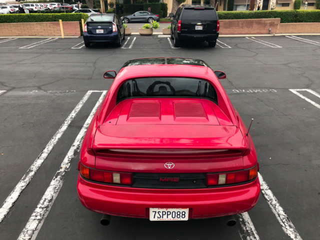 1991 Cremson Red Toyota MR2 2 Dr Coupe with T Top
