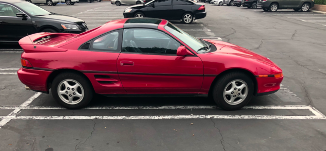 1991 Cremson Red Toyota MR2 2 Dr Coupe with T Top