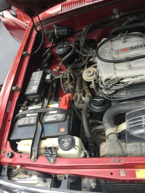 1991 Red Toyota Pickup Extended Cab Pickup