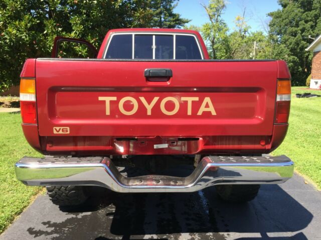 1991 Red Toyota Pickup Extended Cab Pickup