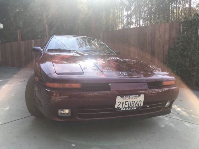 1991 Burgundy Toyota Supra Fastback