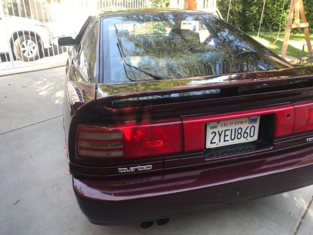 1991 Burgundy Toyota Supra Fastback