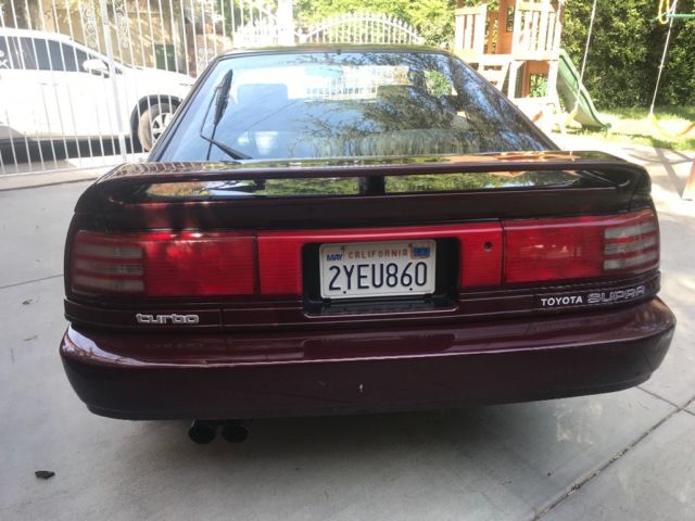 1991 Burgundy Toyota Supra Fastback