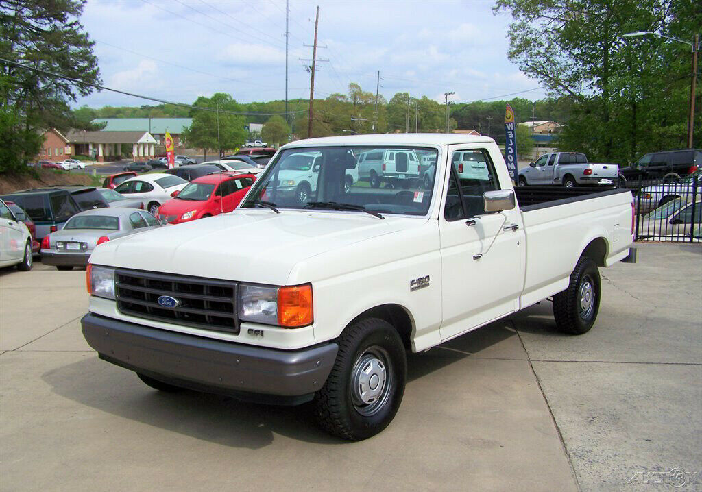 1991 White Ford F-150