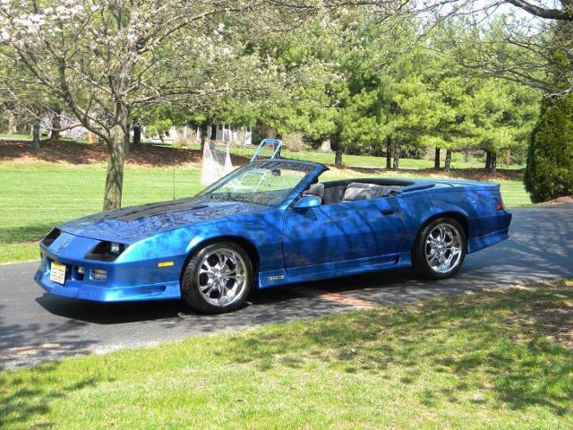 1991 Blue Chevrolet Camaro Convertible