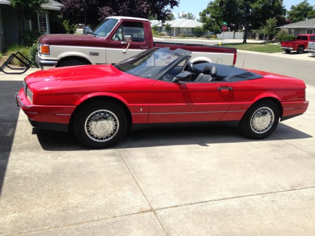 1991 red Cadillac Allante conv/with hardtop