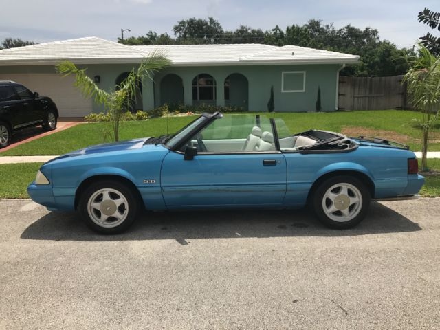 1992 Bimini Blue Ford Mustang Convertible