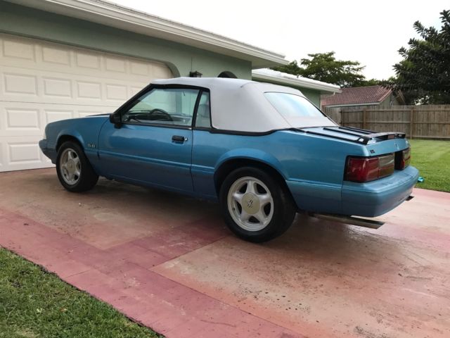 1992 Bimini Blue Ford Mustang Convertible