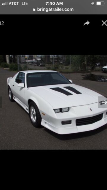 1992 White Chevrolet Camaro Coupe