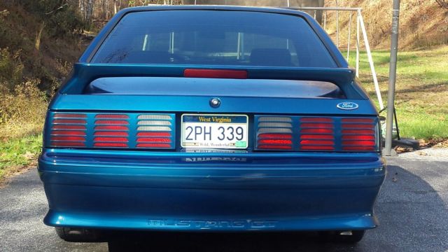 1992 Blue Ford Mustang Hatchback