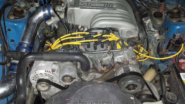 1992 Blue Ford Mustang Hatchback