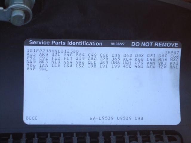 1992 Silver Chevrolet Camaro Coupe