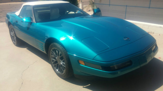 1992 Teal Blue Chevrolet Corvette Convertible