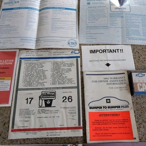 1992 Dark Teal Metallic Chevrolet Camaro Convertible