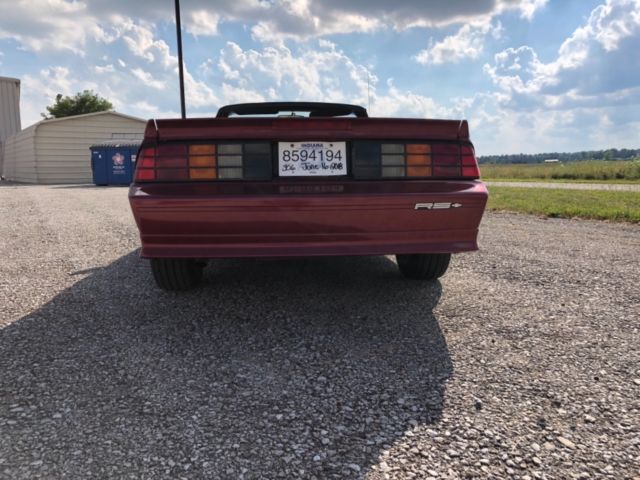 1992 Burgundy Chevrolet Camaro Convertible
