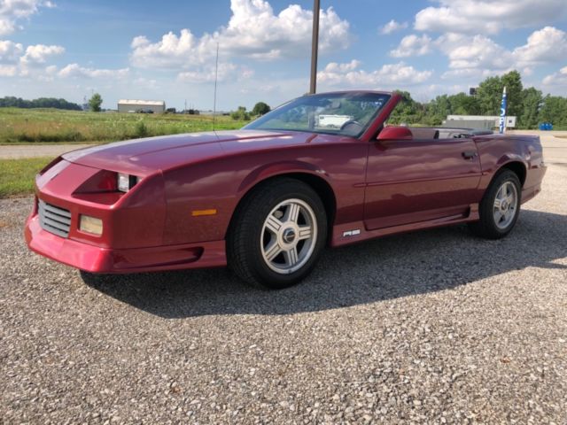 1992 Burgundy Chevrolet Camaro Convertible