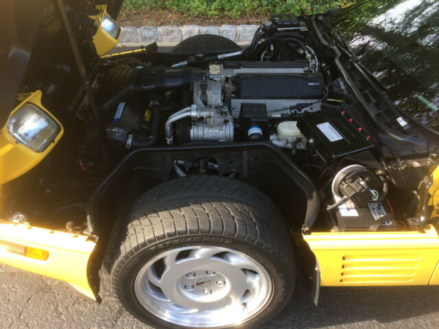 1992 Yellow Chevrolet Corvette Convertible