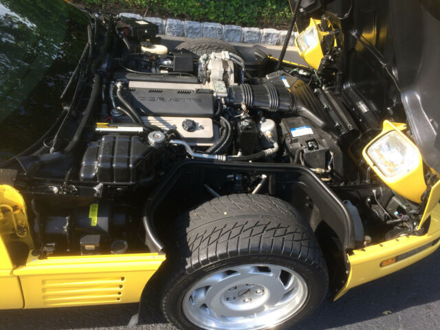 1992 Yellow Chevrolet Corvette Convertible