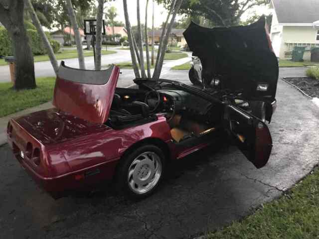 1992 Red Chevrolet Corvette Convertible