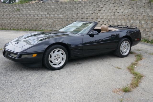 1992 Black Chevrolet Corvette Convertible