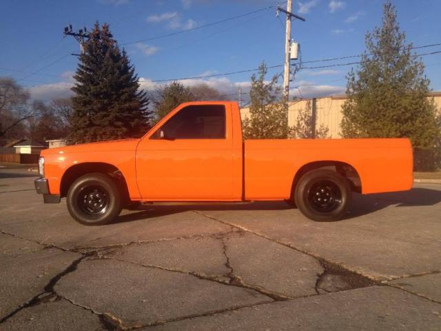1992 Orange Chevrolet S-10 Standard Cab Pickup