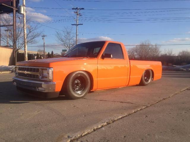 1992 Orange Chevrolet S-10 Standard Cab Pickup
