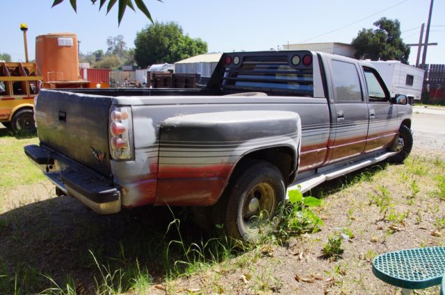 1992 grey white and rust Chevrolet C/K Pickup 3500 Extended Crew Cab Pickup