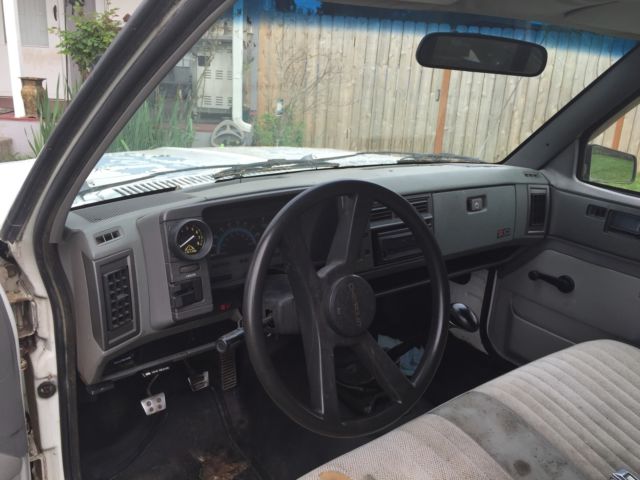 1992 White Chevrolet S-10 Standard Cab Pickup