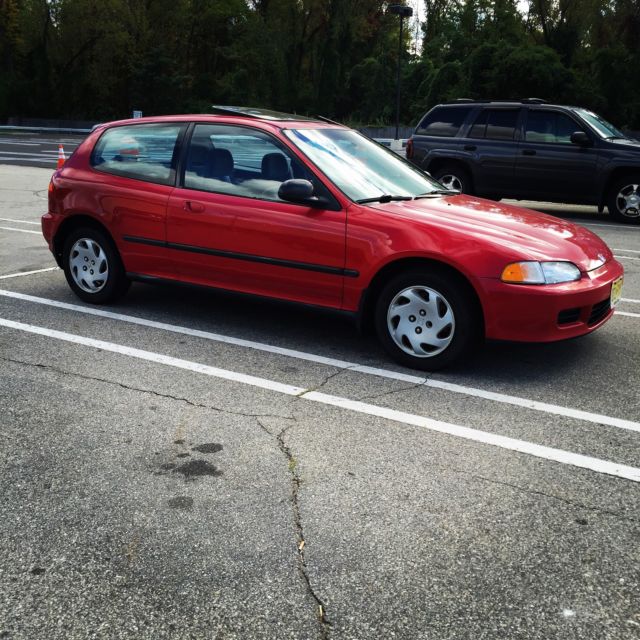 1992 Red Honda Civic Hatchback