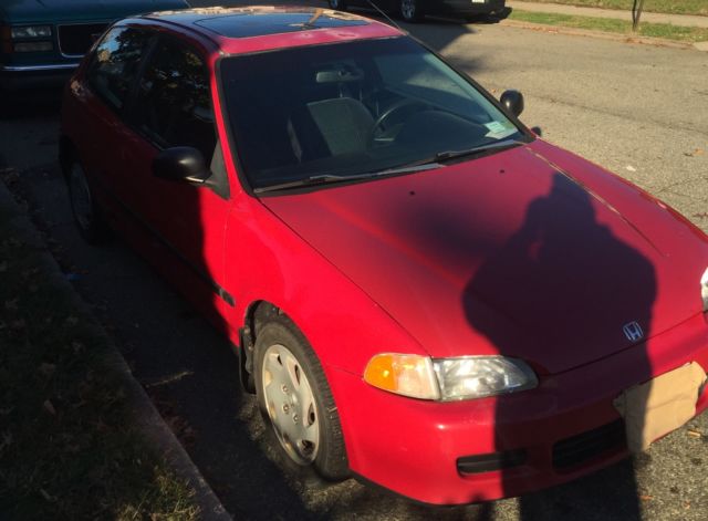1992 Red Honda Civic Hatchback
