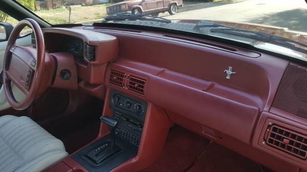 1992 Red Ford Mustang Convertible