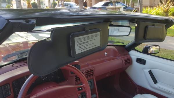 1992 Red Ford Mustang Convertible