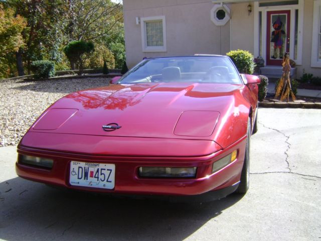 1992 Red Chevrolet Corvette Convertible