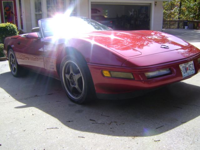 1992 Red Chevrolet Corvette Convertible