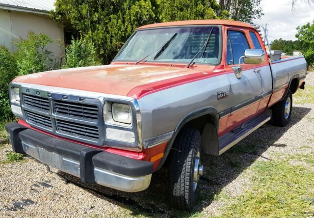 1992 Red Dodge Ram 2500 Crew Cab Pickup