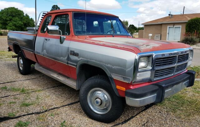 1992 Red Dodge Ram 2500 Crew Cab Pickup