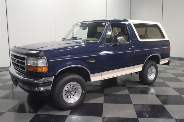 1992 Blue Ford Bronco SUV