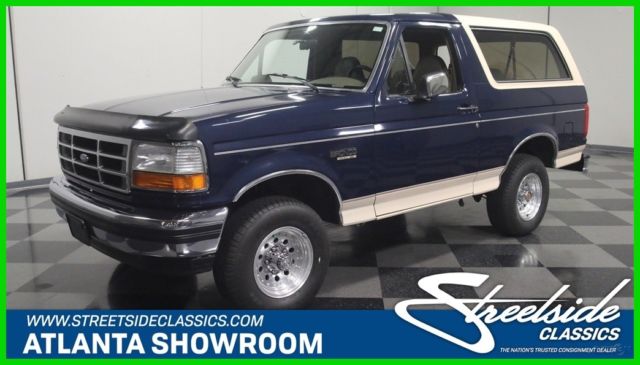 1992 Blue Ford Bronco SUV