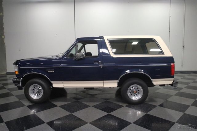 1992 Blue Ford Bronco SUV