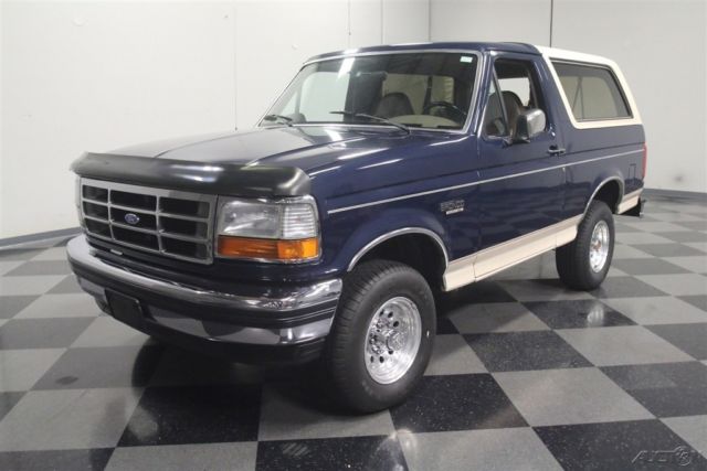 1992 Blue Ford Bronco SUV