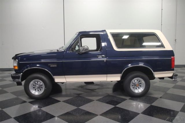 1992 Blue Ford Bronco SUV