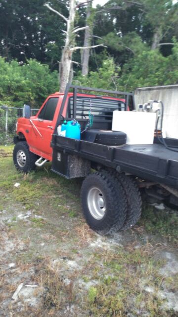 1992 Red Ford F-350 Cab & Chassis