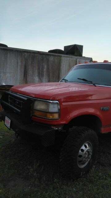 1992 Red Ford F-350 Cab & Chassis