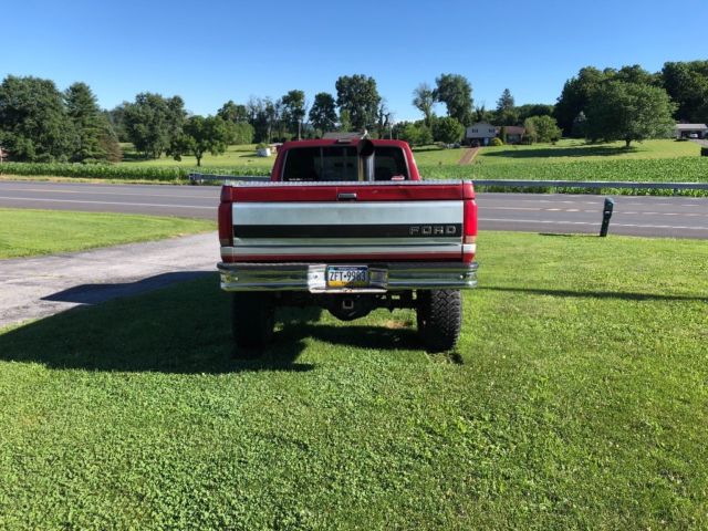 1992 Red Ford F-250 Extended Cab Pickup
