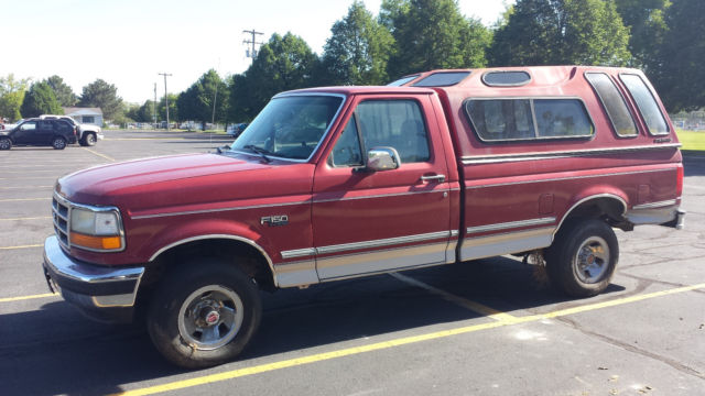 1992 Red Ford F-150 Cab & Chassis